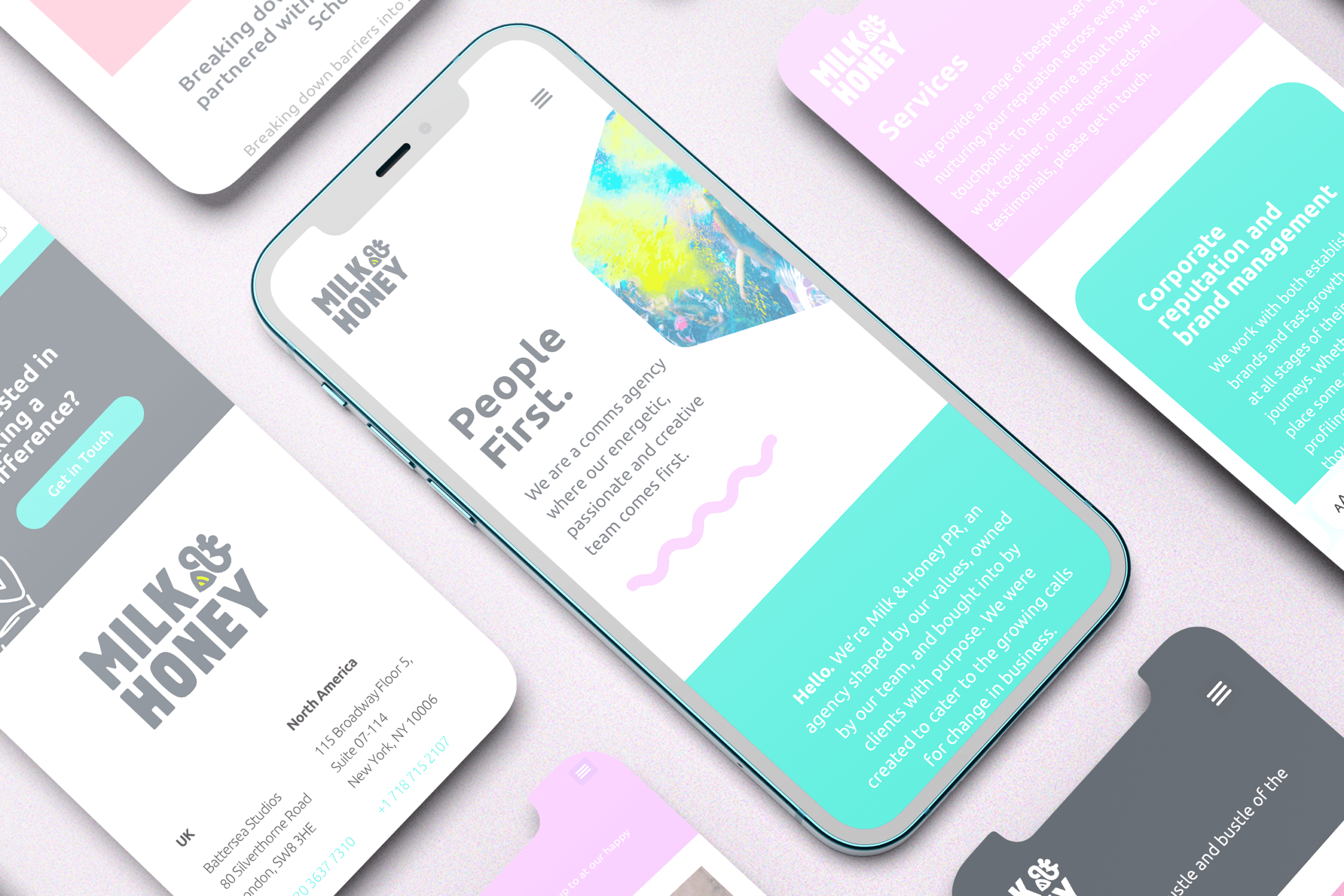 mobile design mockup website