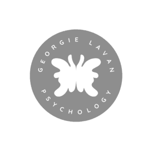 geogie lavan psychology black and white logo