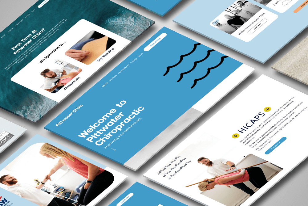 Pittwater Chiro website mockups