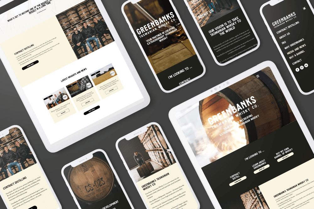 Greenbanks tasmanian whisky mobile and tablet sites
