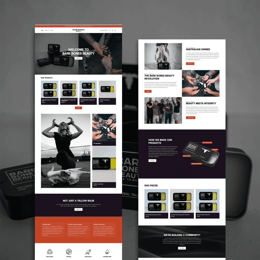 Bare Bones Beauty Website