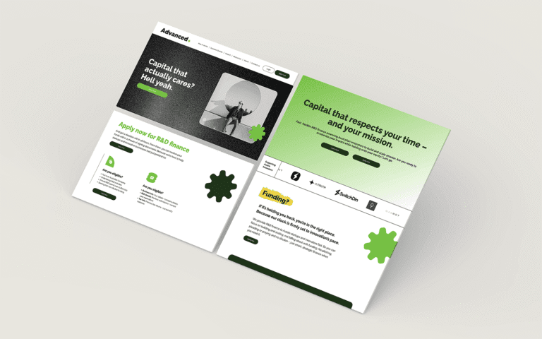 Advanced website mockup