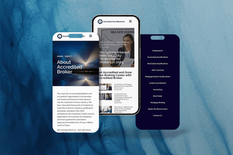 mobile website mockup