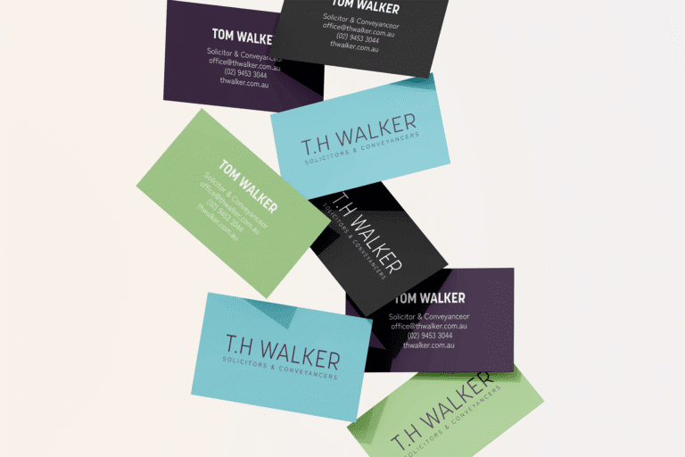TH Walker business cards