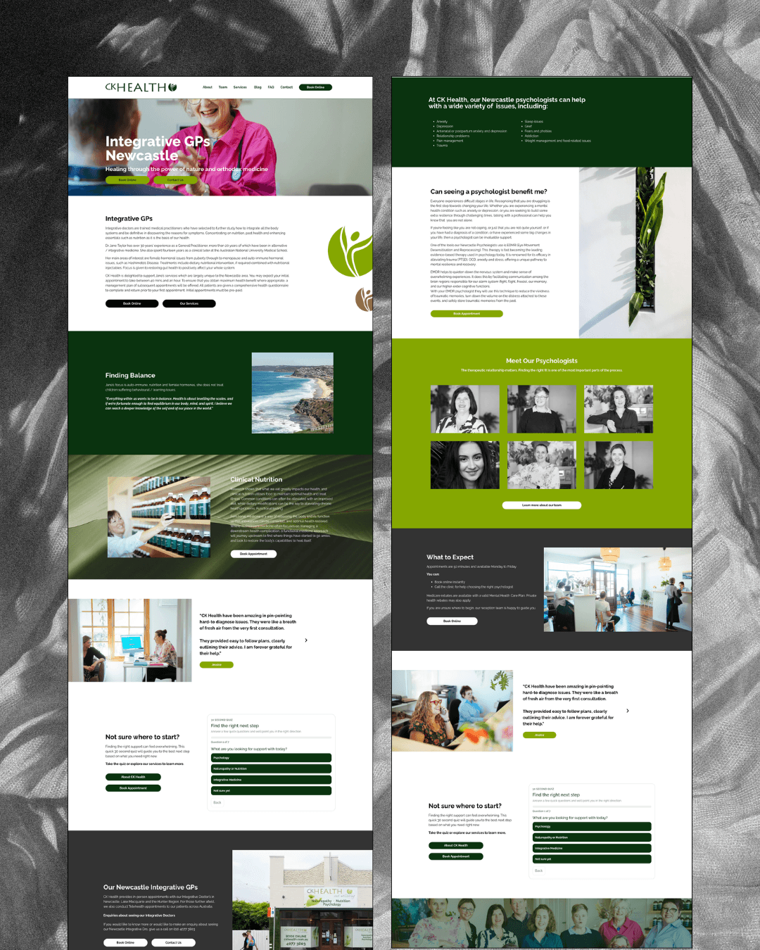 website mockup