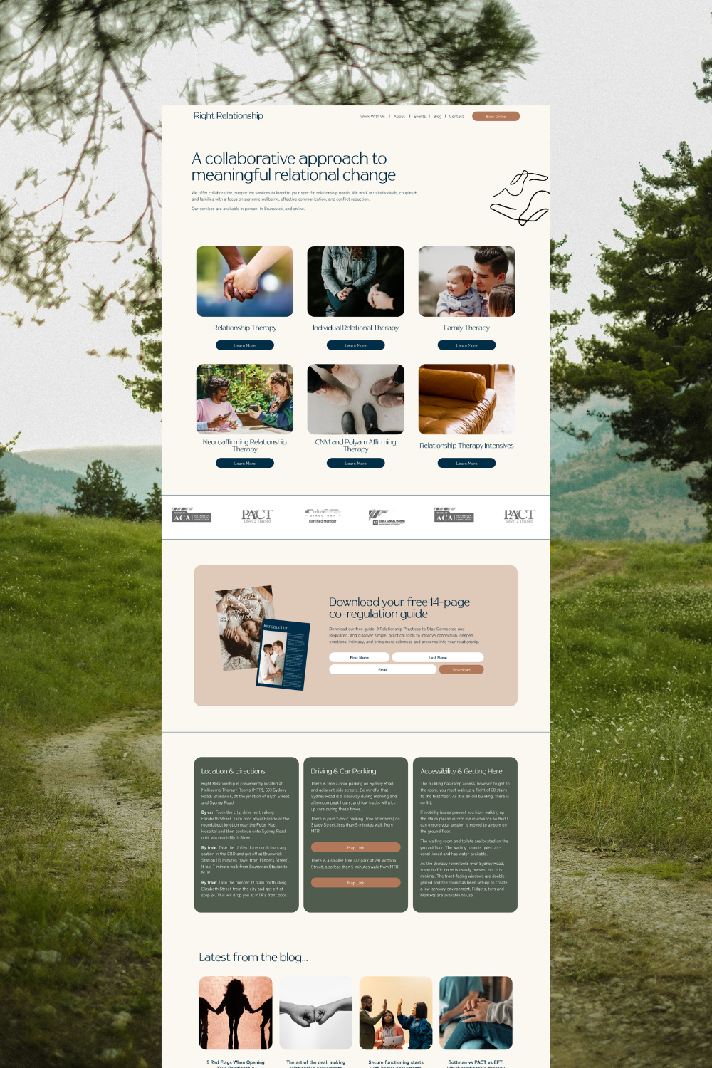 new website mock up