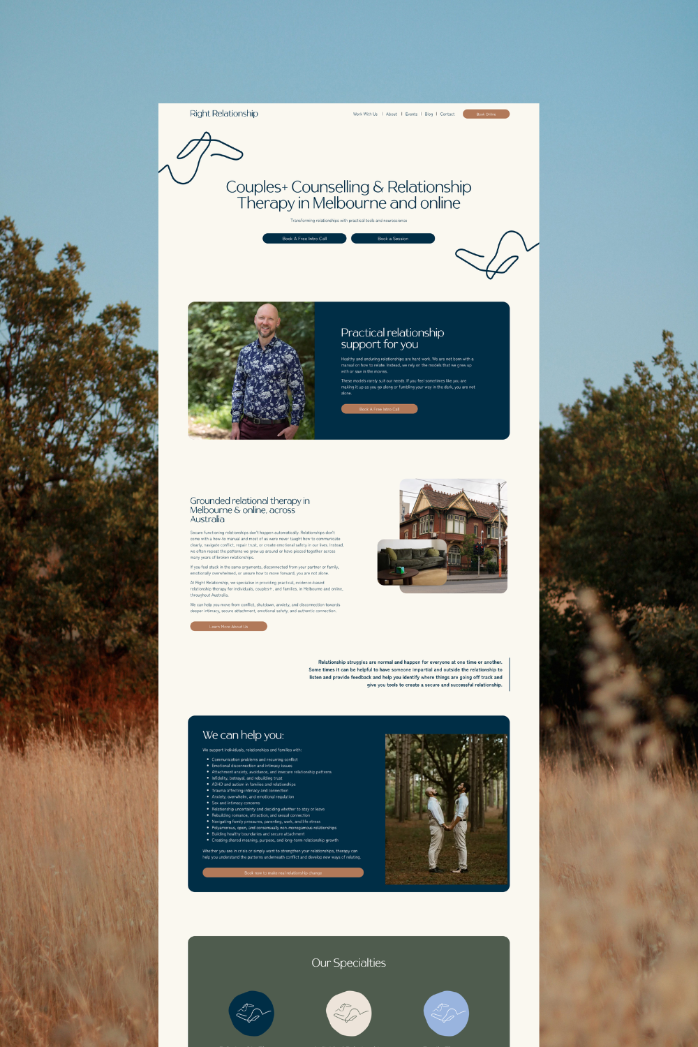 new website mock up